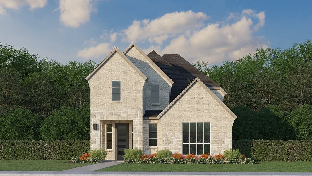 Plan 1403 Elevation B with Stone Plan 1403 Elevation B with Stone