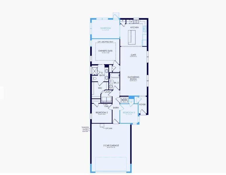 2D floor plan layout of this home in Costa Pointe, Vero Beach, FL (Image 3).