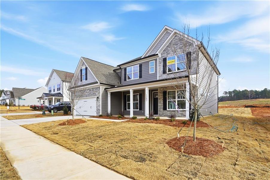 Front exterior of a new home in , Dawsonville, GA, highlighting curb appeal (Image 26).