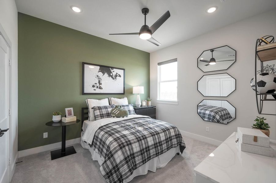 Furnished interior view inside a new home in Bridgeland, Cypress (Image 18).