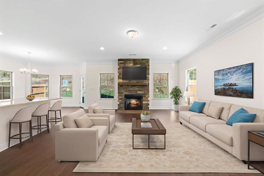 Furnished interior view inside a new home in Miller's Reserve, Winston-Salem (Image 35).