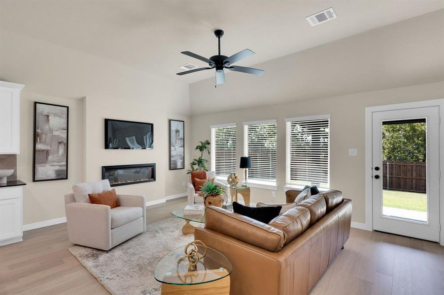 Furnished interior view inside a new home in Hadley Farms, Godley (Image 12). Furnished interior view inside a new home in Hadley Farms, Godley (Image 12).