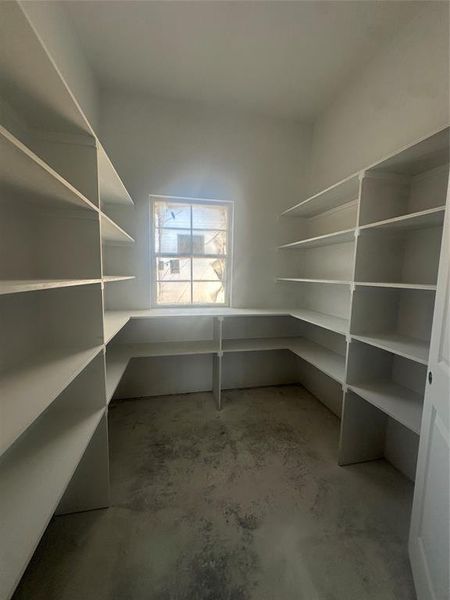 Huge pantry with natural lighting