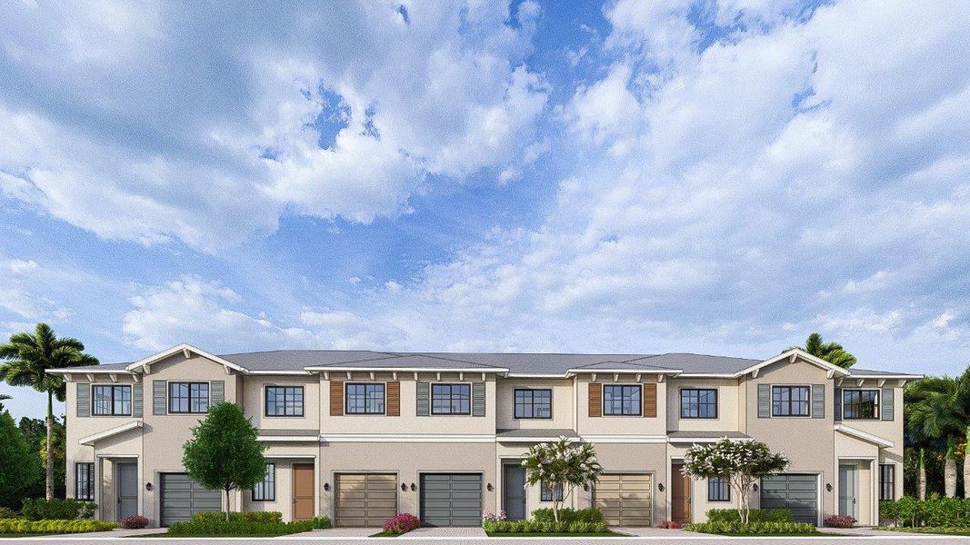 Representative exterior photo of a completed home built from the Topaz by D.R. Horton in Juniper Cove, Homestead, FL (Image 4).