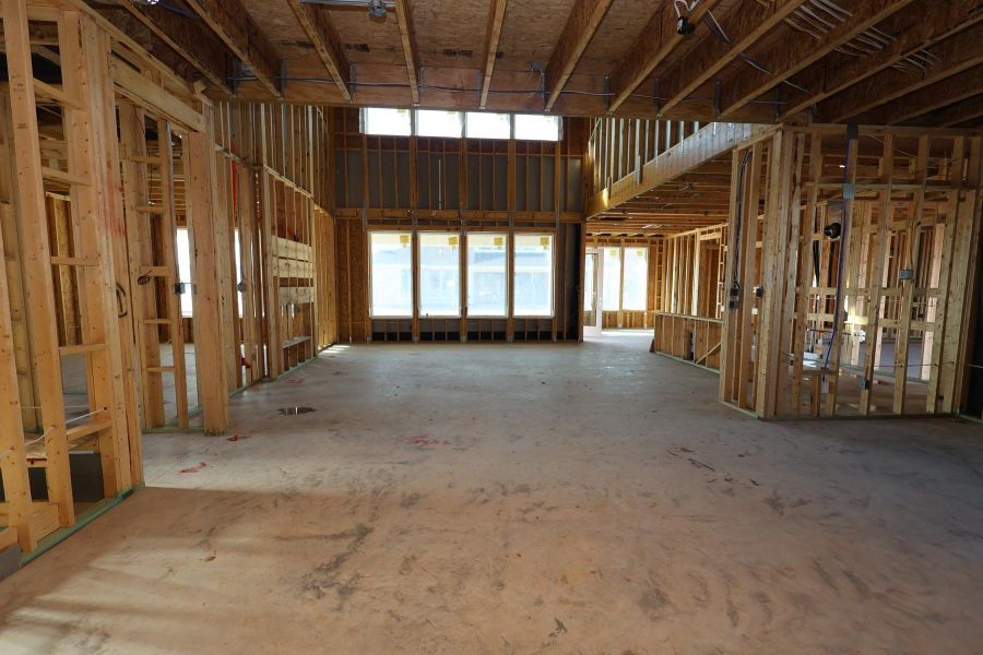 In-progress construction of a new home in Woodson’s Reserve, Spring, TX (Image 4).