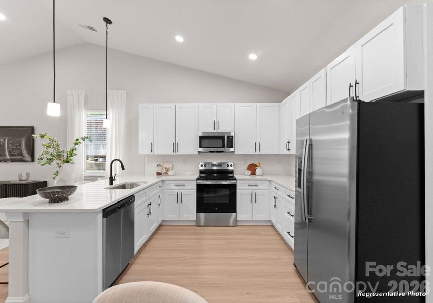 Furnished interior view inside a new home in , Charlotte (Image 8).