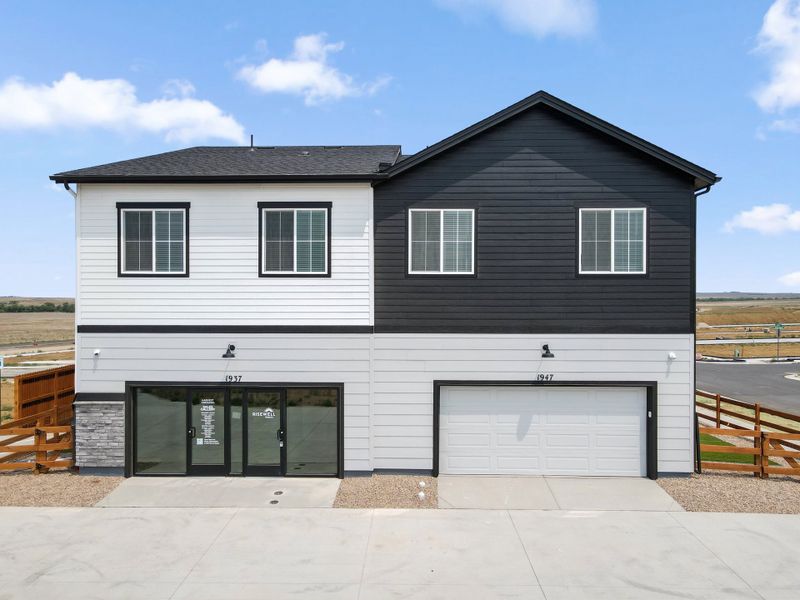 Representative exterior photo of a completed home built from the 2504 by Risewell Homes in Harvest Crossing, Aurora, CO (Image 21).