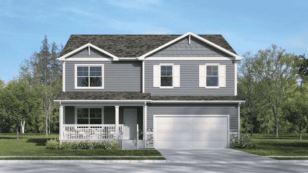 Representative exterior photo of a completed home built from the Henley by D.R. Horton in Vantage, Berthoud, CO (Image 19).
