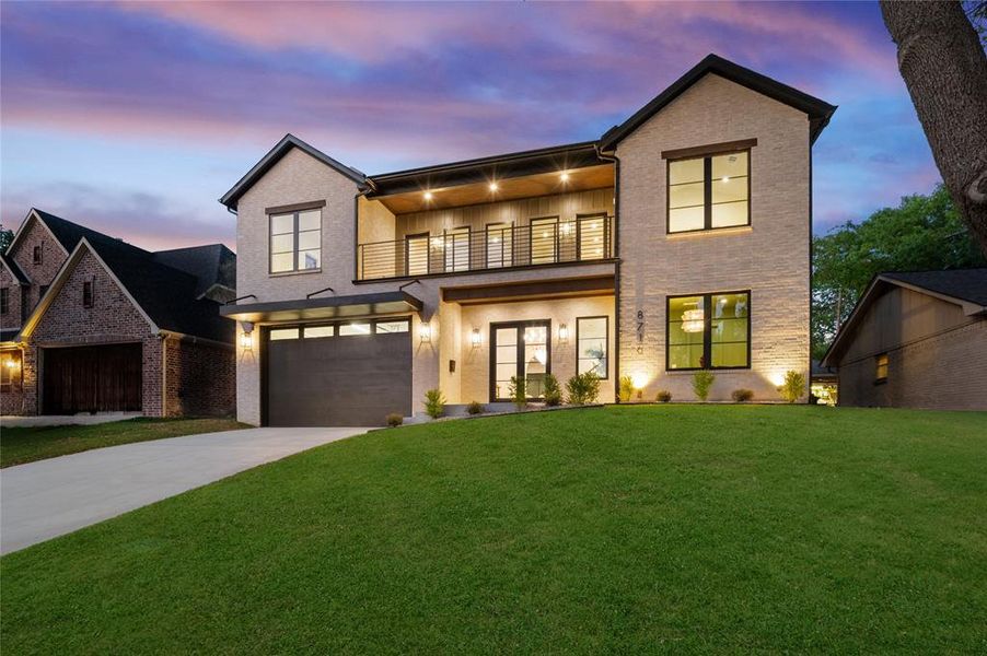 Front exterior of a new home in , Dallas, TX, highlighting curb appeal (Image 26).