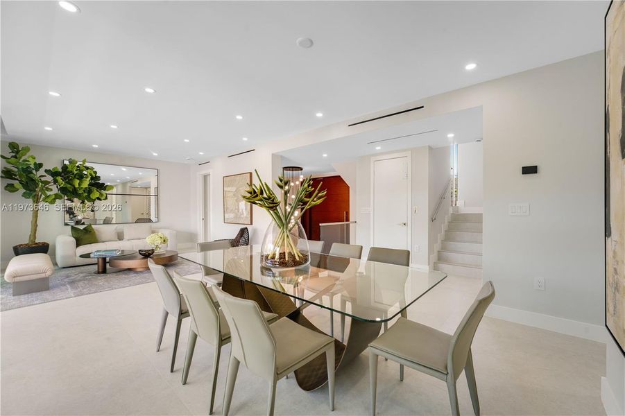 Furnished interior view inside a new home in , Key Biscayne (Image 17).