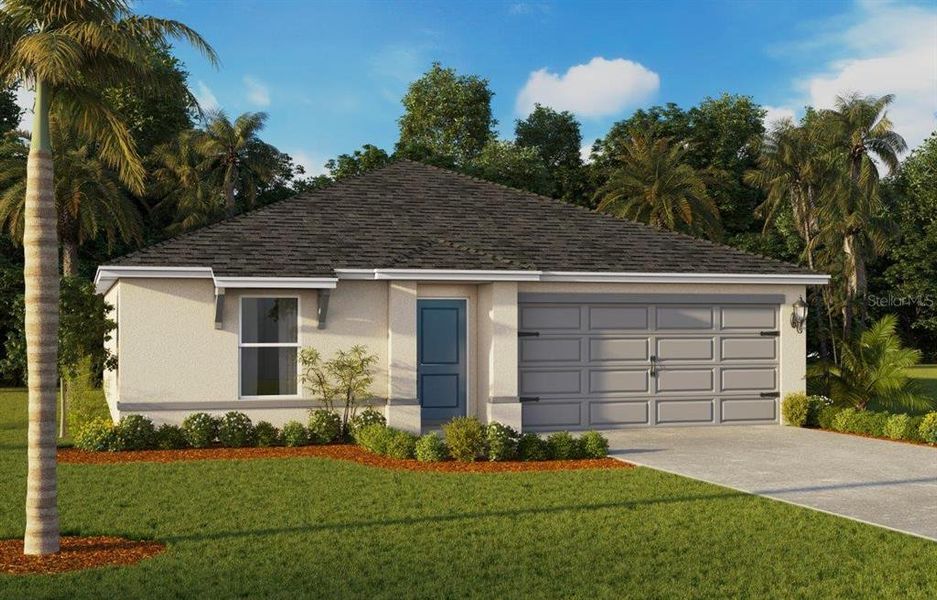Front exterior of a new home in Willowbrook South, Winter Haven, FL, highlighting curb appeal (Image 1). Front exterior of a new home in Willowbrook South, Winter Haven, FL, highlighting curb appeal (Image 1).