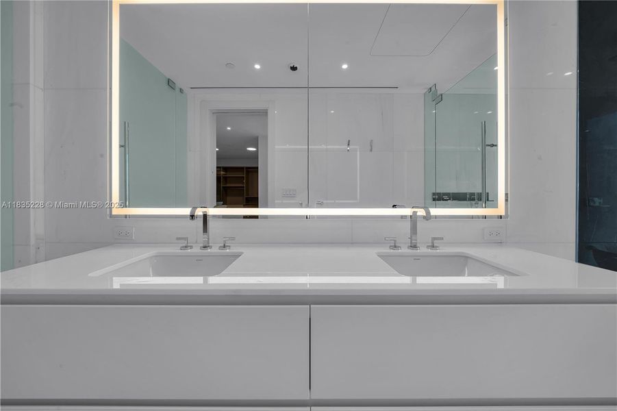 Furnished interior view inside a new home in Aston Martin Residences, Miami (Image 34).