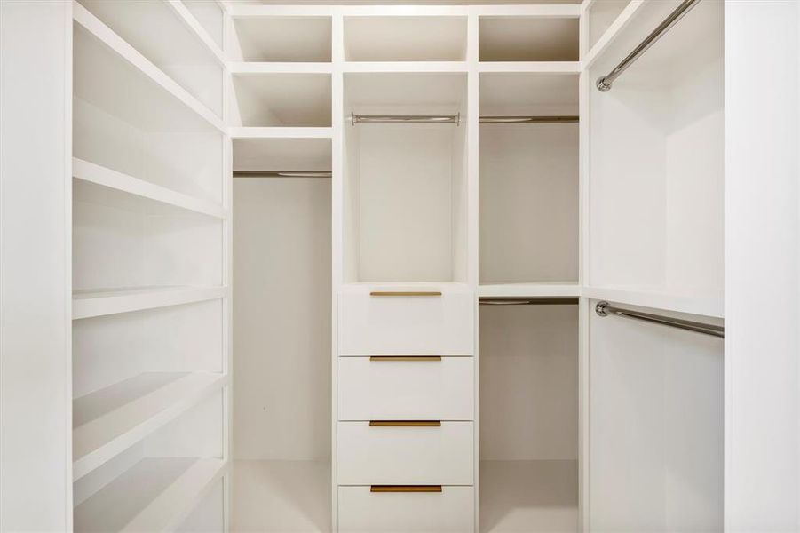 View of walk in closet