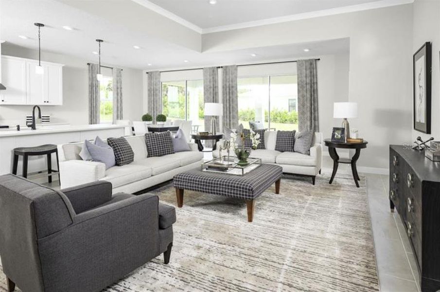 Furnished interior view inside a new home in Malabar Springs, Palm Bay (Image 11).
