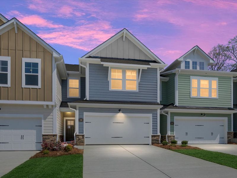 Front exterior of a new home in Westview Towns, Waxhaw, NC, highlighting curb appeal (Image 19).