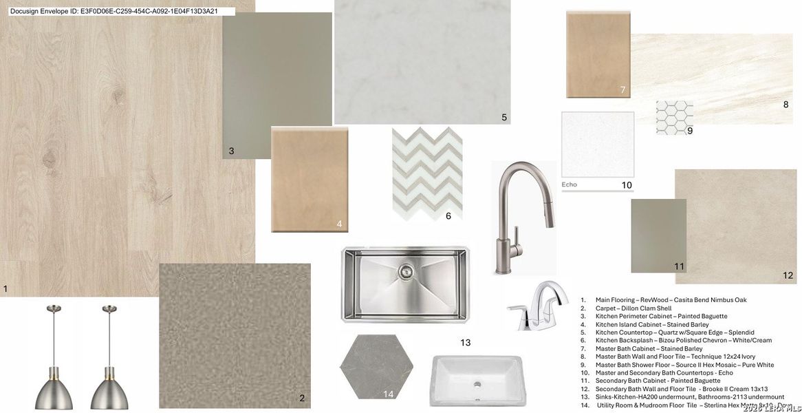 Sample of building materials used in homes in Davis Ranch, San Antonio (Image 4).
