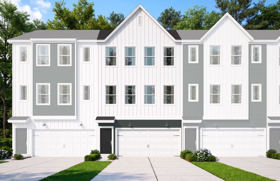 Representative exterior photo of a completed home built from the Juniper by Pulte Homes in Wake Chapel Square, Fuquay Varina, NC (Image 26).
