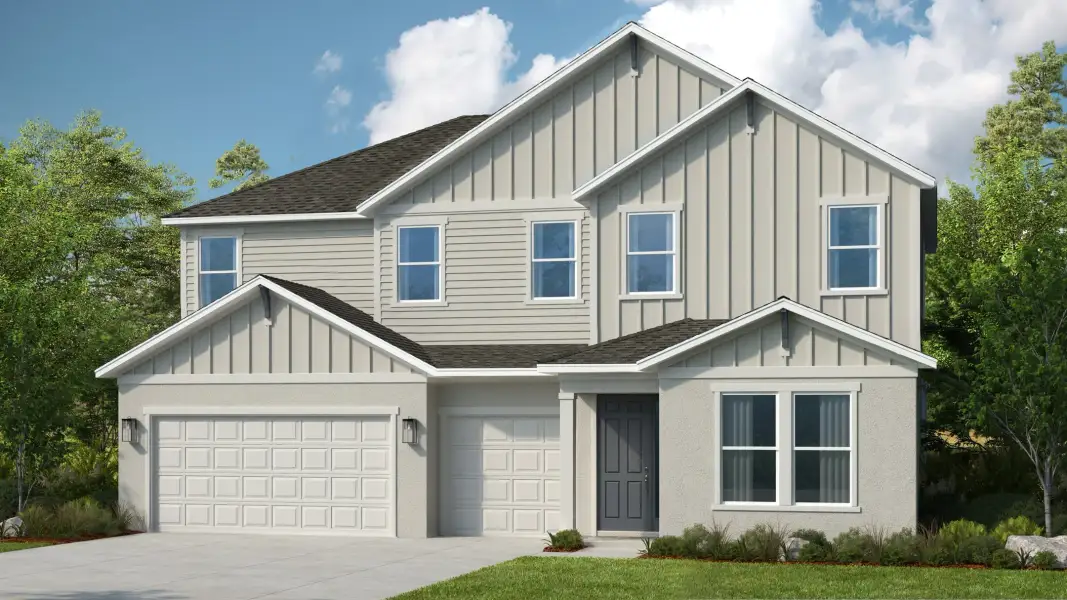 Representative exterior photo of a completed home built from the Waikiki by Taylor Morrison in Azure at Solaeris, Port St. Lucie, FL (Image 3).