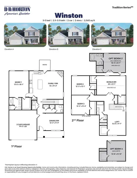 2D floor plan layout of this home in Cambridge Park, Mebane, NC (Image 2).