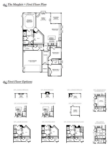 2D floor plan layout of this home in Waterford Commons, Rock Hill, SC (Image 2). 2D floor plan layout of this home in Waterford Commons, Rock Hill, SC (Image 2).