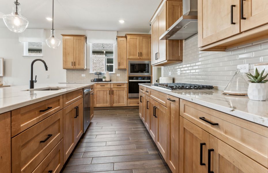 Abundant cabinet space in kitchen