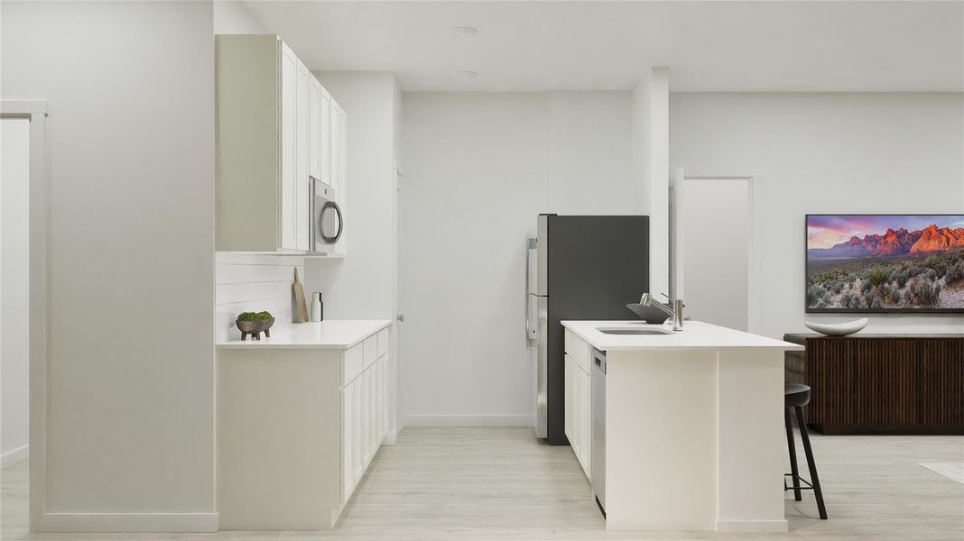 Furnished interior view inside a new home in Waterstone: Classic Collection, Kyle (Image 8).