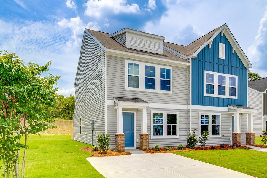 Front exterior of a new home in Padgett Commons, Hopkins, SC, highlighting curb appeal (Image 18).