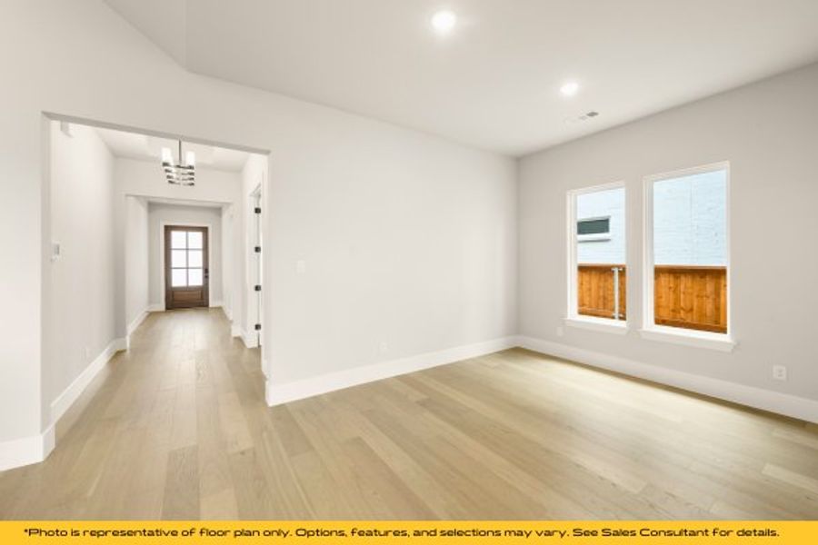 Representative unfurnished interior of a home built from the Taos by Stonefield Homes in Heath Golf and Yacht Club, Rockwall (Image 45).