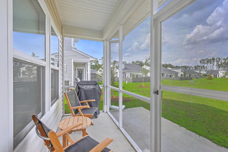 Exterior details and patio area of a home in Hammock Walk at Nexton, Summerville (Image 3).
