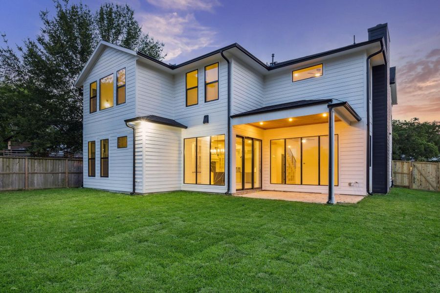 The rear elevation is almost as picturesque as the front elevation. The rear elevation is almost as picturesque as the front elevation.