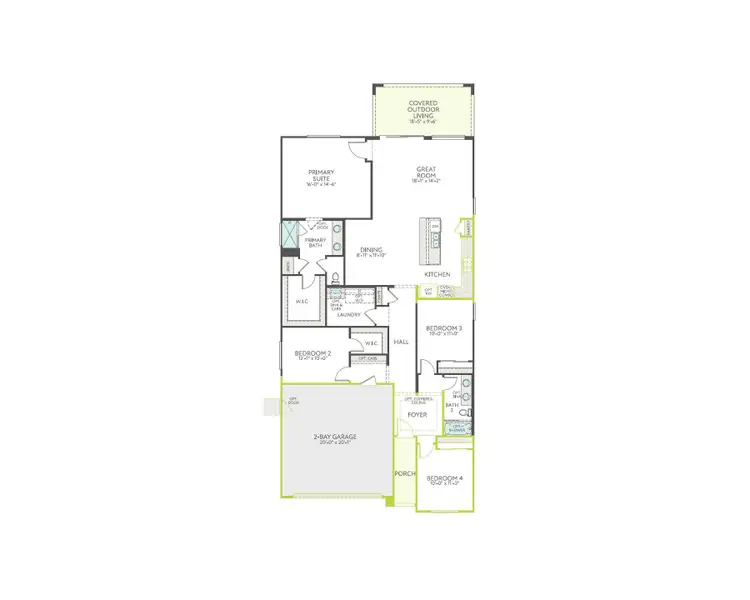 2D floor plan layout of this home in Soleo, San Tan Valley, AZ (Image 4). 2D floor plan layout of this home in Soleo, San Tan Valley, AZ (Image 4).
