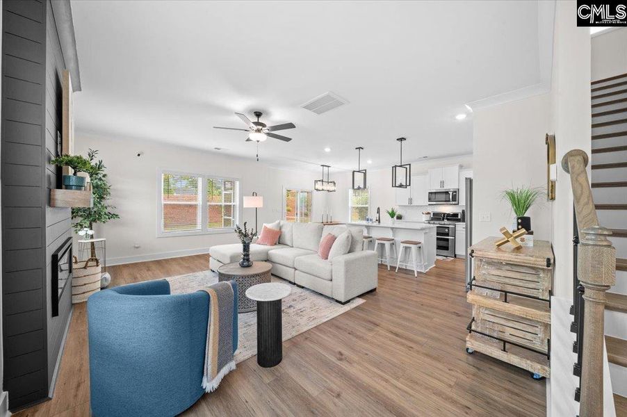 Furnished interior view inside a new home in Blythewood Farms, Blythewood (Image 4). Furnished interior view inside a new home in Blythewood Farms, Blythewood (Image 4).