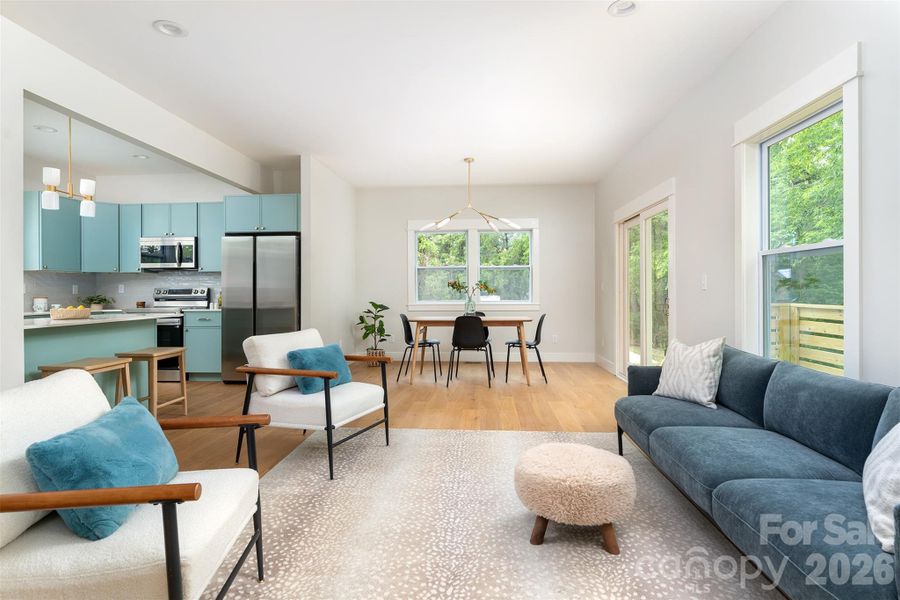 Furnished interior view inside a new home in , Asheville (Image 4).