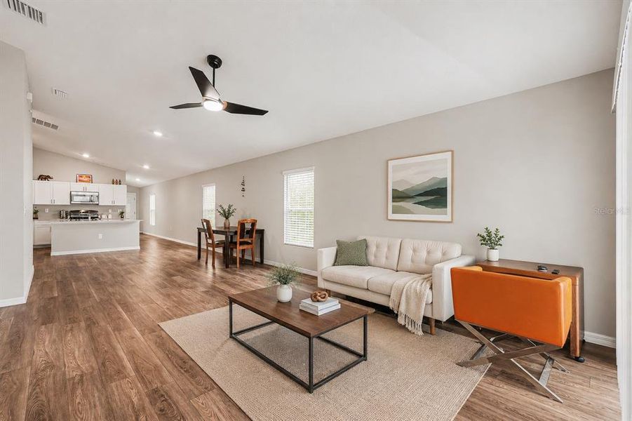 Furnished interior view inside a new home in New Home Communities Near Tampa, Ocala, and Orlando, Florida, Lithia (Image 7). Furnished interior view inside a new home in New Home Communities Near Tampa, Ocala, and Orlando, Florida, Lithia (Image 7).