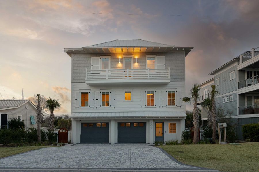 Front exterior of a new home in , Isle Of Palms, SC, highlighting curb appeal (Image 2).