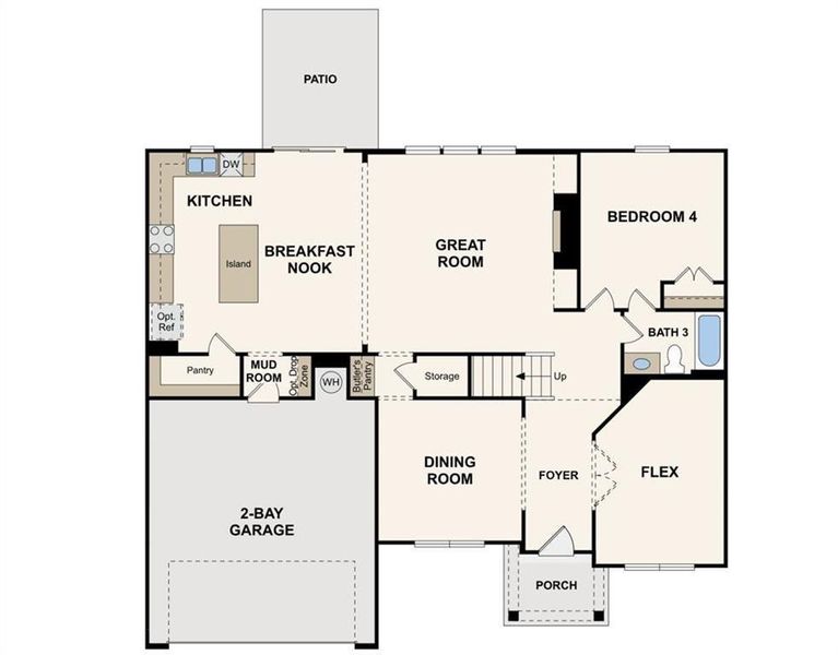 2D floor plan layout of this home in , Dawsonville, GA (Image 6). 2D floor plan layout of this home in , Dawsonville, GA (Image 6).