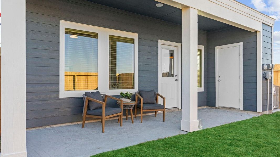 Exterior details and patio area of a home in Legacy Village, Houston (Image 4). Exterior details and patio area of a home in Legacy Village, Houston (Image 4).
