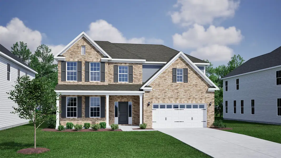 Representative exterior photo of a completed home built from the Savannah - Vanguard Collection by Mungo Homes in Scotts Hill Village, Wilmington, NC (Image 24).