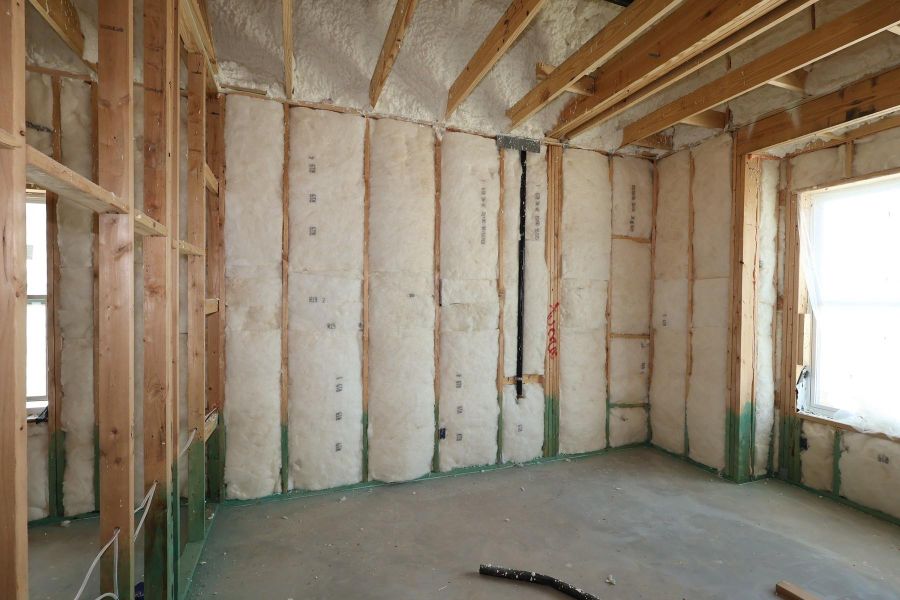 In-progress construction of a new home in Bridgeland Central: Emerald Heights - Enclave Row Collection, Cypress, TX (Image 7).