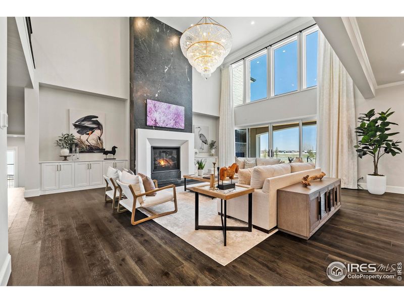 Outdoor living easily accessible through the double sliding doors