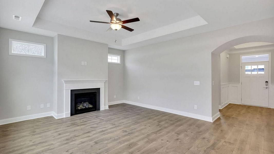 Representative unfurnished interior of a home built from the Portico Craftsman by Epcon Communities in The Cottages at 78 North, Sanford (Image 21). Representative unfurnished interior of a home built from the Portico Craftsman by Epcon Communities in The Cottages at 78 North, Sanford (Image 21).