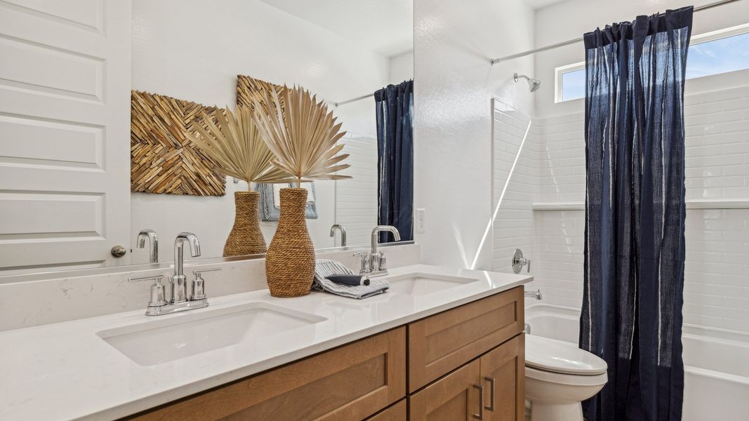 Representative furnished interior of a home built from the Yellowstone by D.R. Horton in Westpark, Buckeye (Image 40).