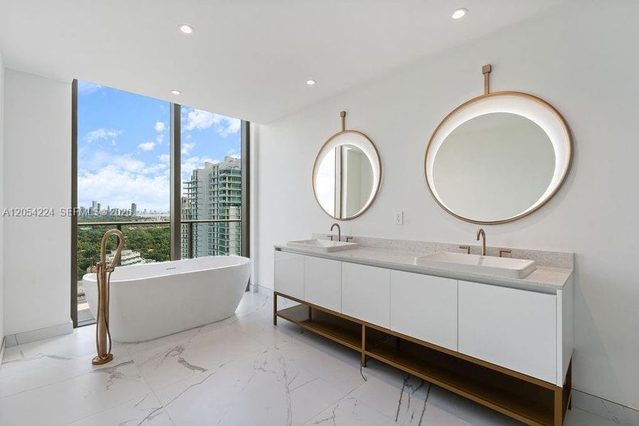 Furnished interior view inside a new home in Mr. C Residences, Miami (Image 12). Furnished interior view inside a new home in Mr. C Residences, Miami (Image 12).