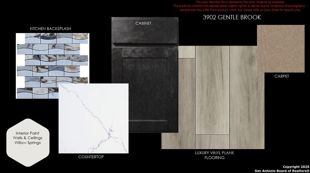 Sample of building materials used in homes in Park Hill Commons, San Antonio (Image 4).