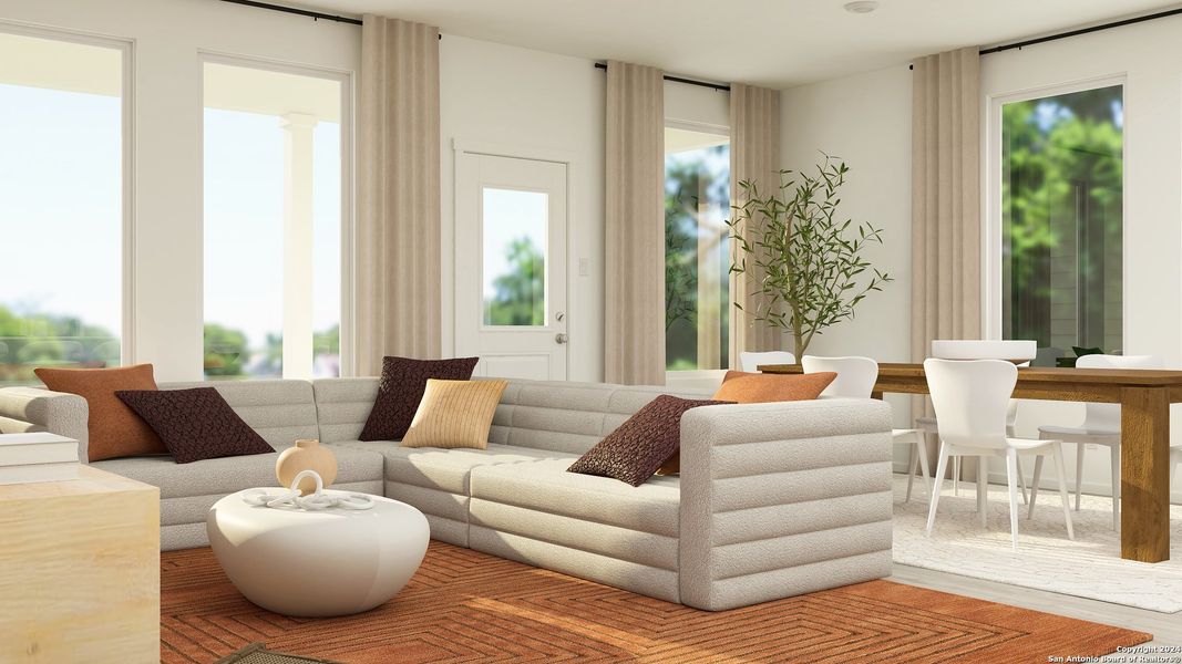 Furnished interior view inside a new home in Rose Valley, Converse (Image 11).