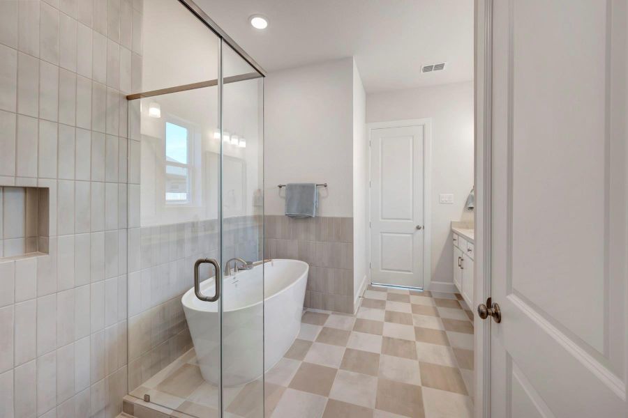 Furnished interior view inside a new home in Grange 45' Homesites, Katy (Image 14).