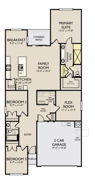 2D floor plan layout of this home in Berry Creek Highlands, Georgetown, TX (Image 3). 2D floor plan layout of this home in Berry Creek Highlands, Georgetown, TX (Image 3).
