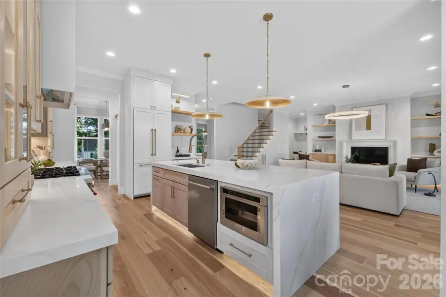 Open floor plan with thoughtfully curated designer details