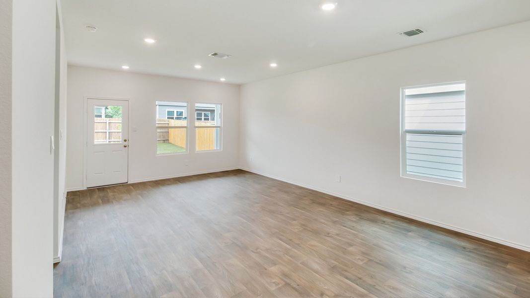 Representative unfurnished interior of a home built from the The Hanna by D.R. Horton in Wayside, Uhland (Image 8). Representative unfurnished interior of a home built from the The Hanna by D.R. Horton in Wayside, Uhland (Image 8).