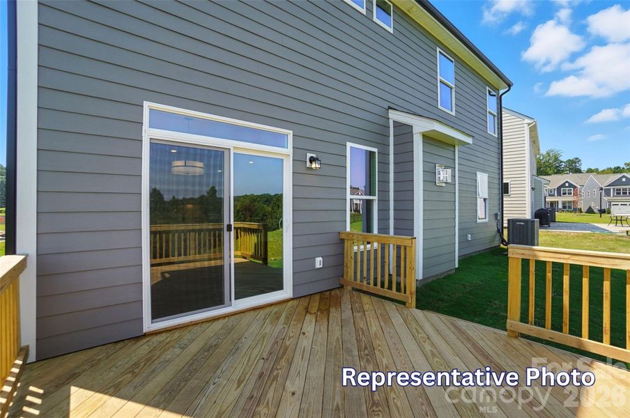 Exterior details and patio area of a home in Enclave at Riverdale, Huntersville (Image 2).